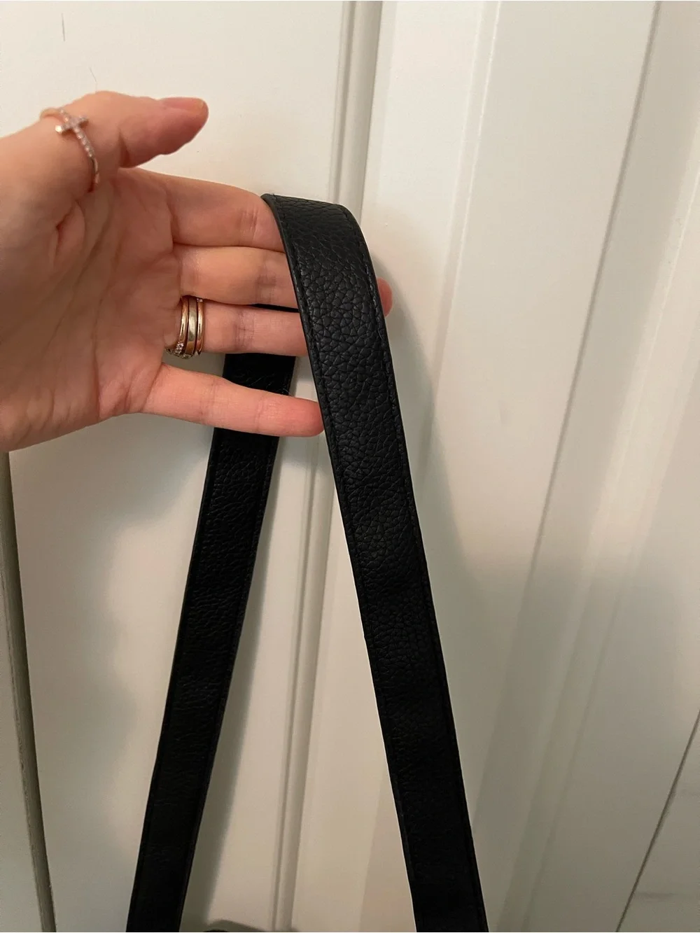 Everyday Black Crossbody Bag with Gold Hardware